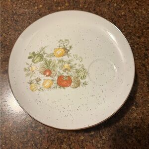 Vintage Inarco Japan Speckled Mushroom Vegetables Snack Plates